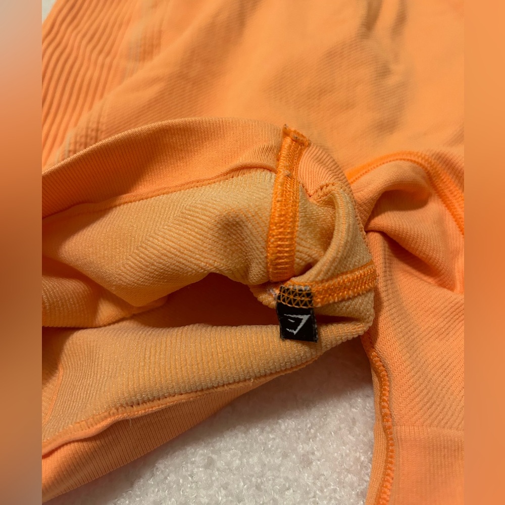 Gymshark Orange Seamless Bike Shorts - Picture 2 of 3
